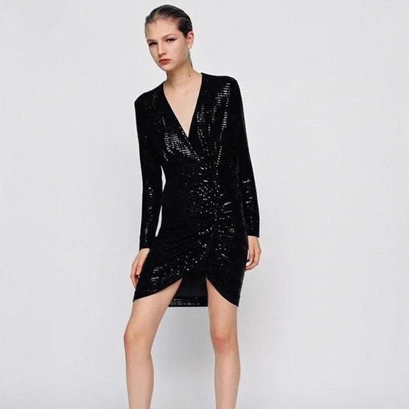 Zara | Dresses | Zara Sequin Dress Color Is Black Size Is Small | Poshmark Zara | Dresses | Zara Sequin Dress Color Is Black Size Is Small | Poshmark